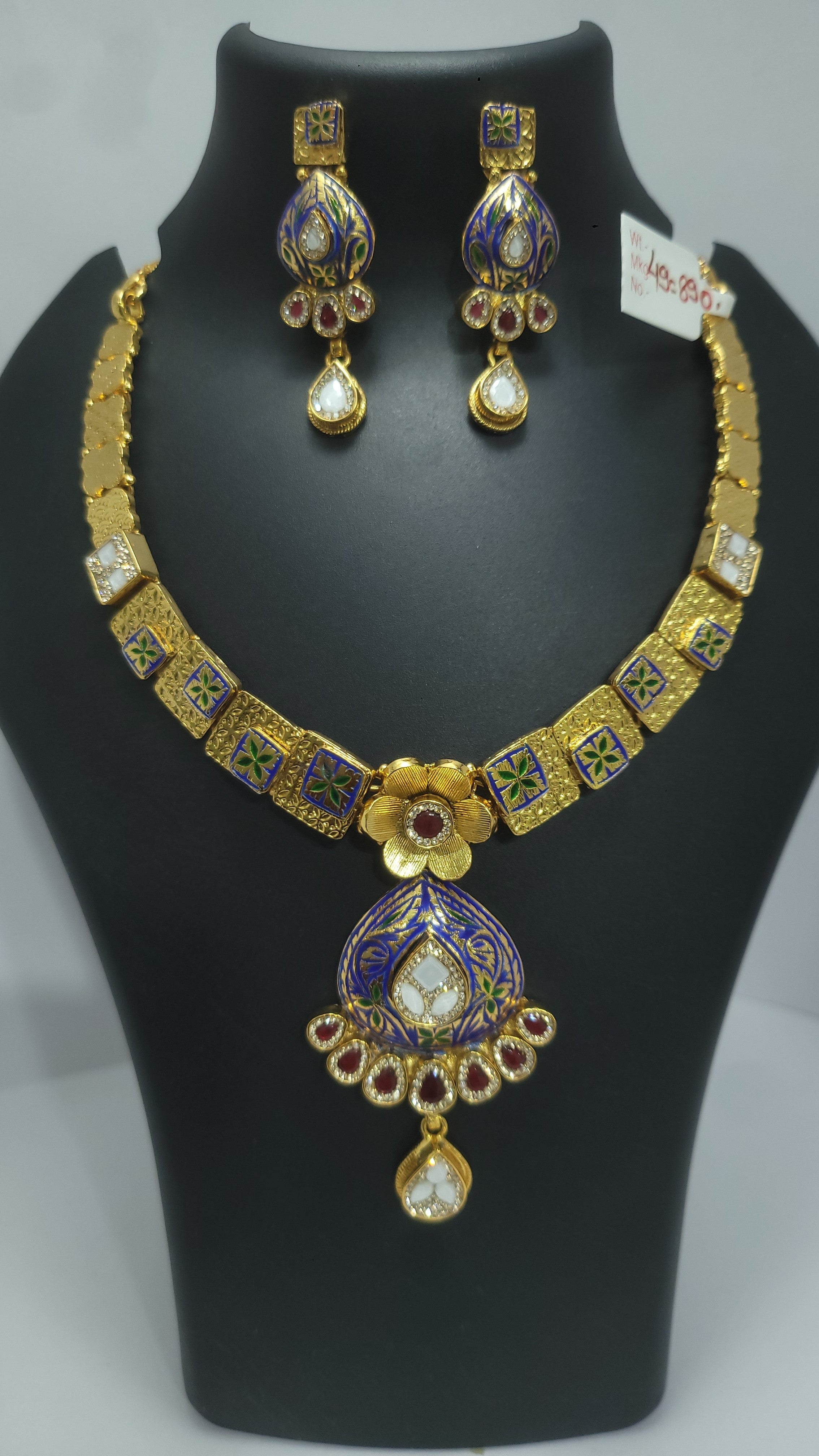 92.5 Gold Plated Silver Necklace Set