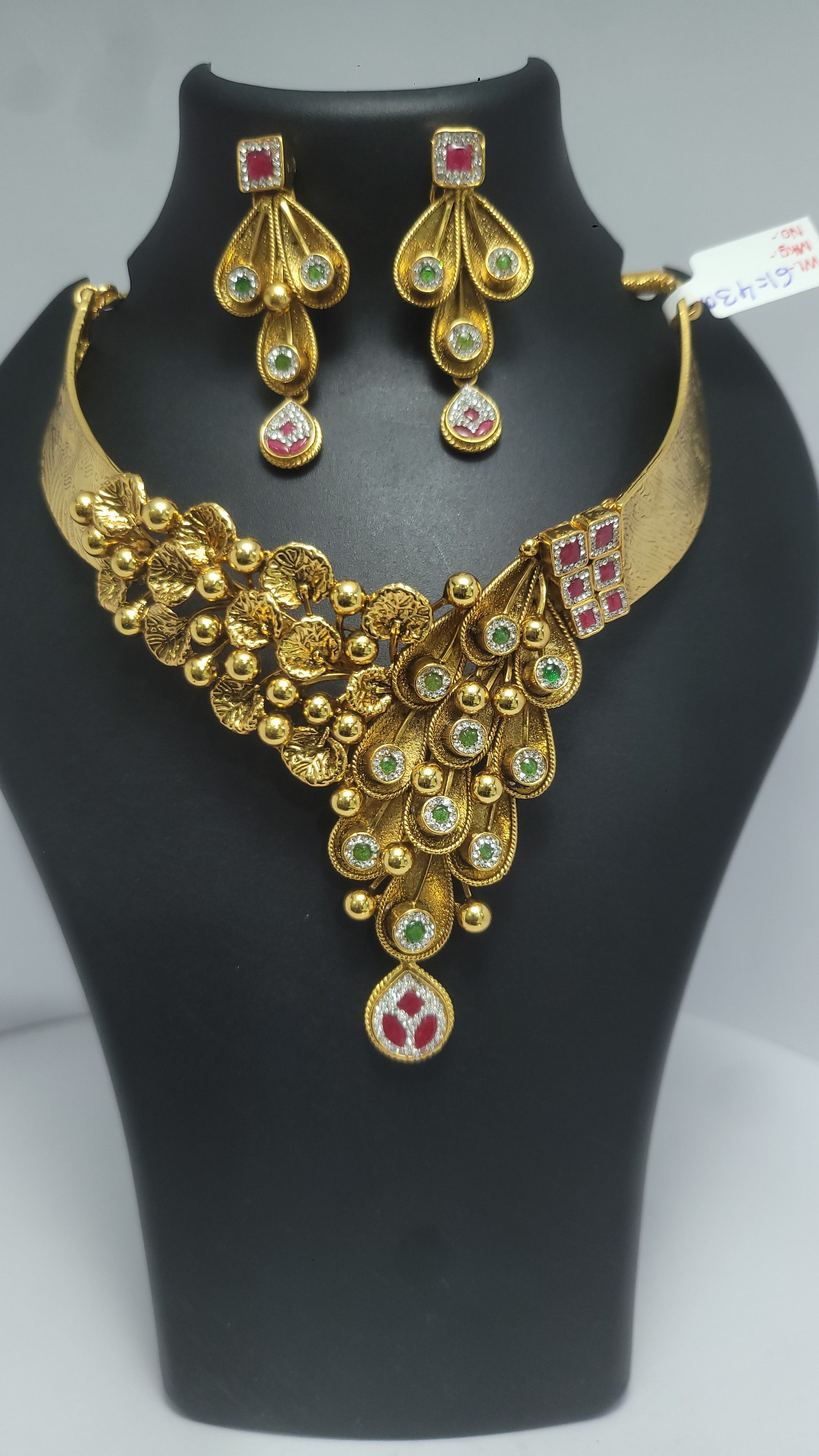 92.5 Gold Plated Silver Necklace Set