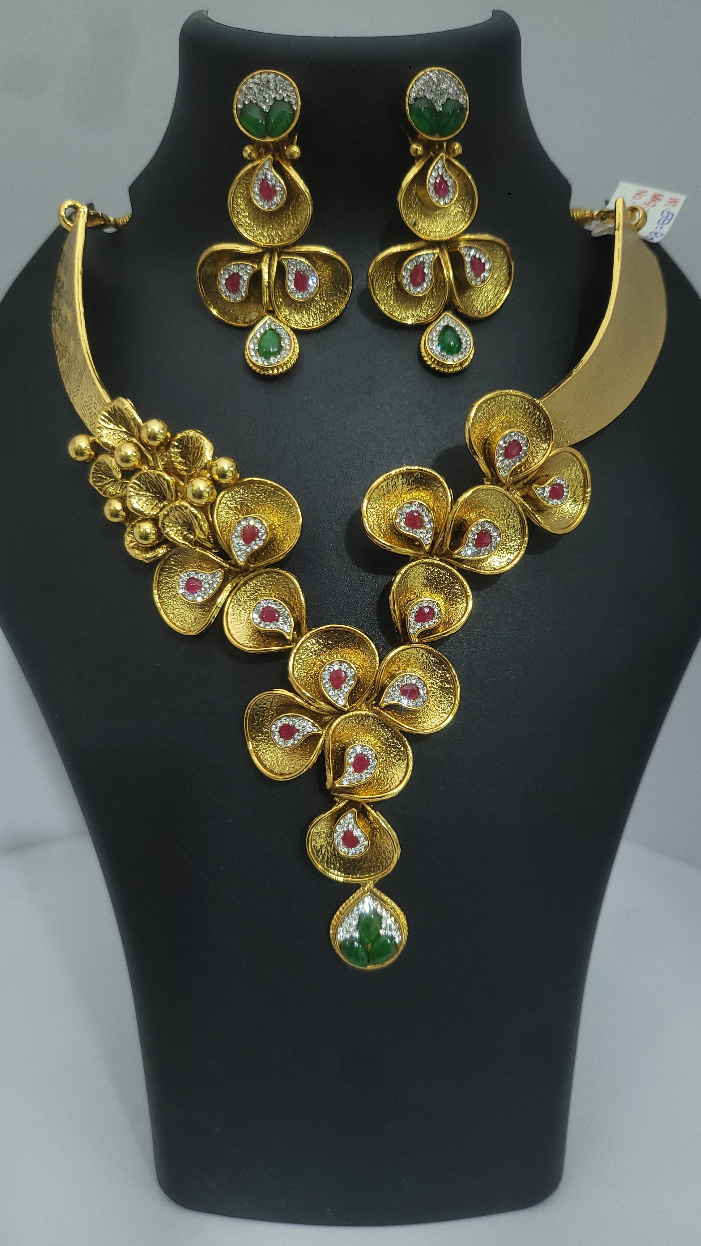 92.5 Gold Plated Silver Necklace Set