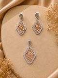 92.5 Rose Gold Silver Pendat Set