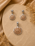 92.5 Rose Gold Silver Pendat Set