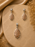 92.5 Rose Gold Silver Pendat Set